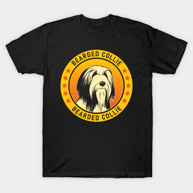 Bearded Collie Dog Portrait T-Shirt by millersye